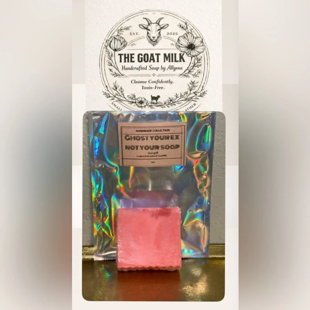 Ghost Your Ex Not Your Soap - Pink Handmade GoatMilk Soap - Picture 1 of 4